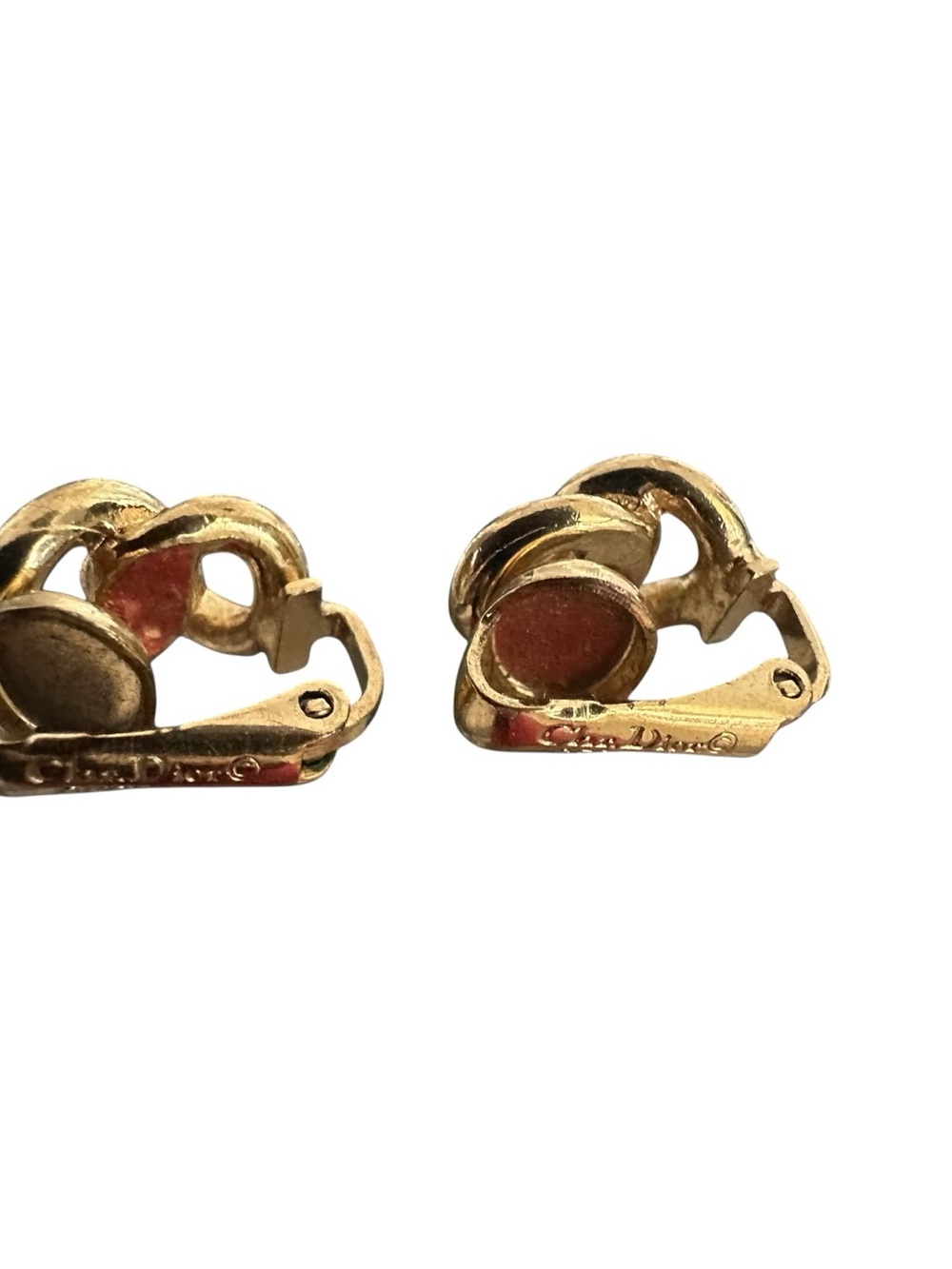 Vintage Christian Dior Gold Tone Love Knot Clip-On Earrings - Picture 8 of 9